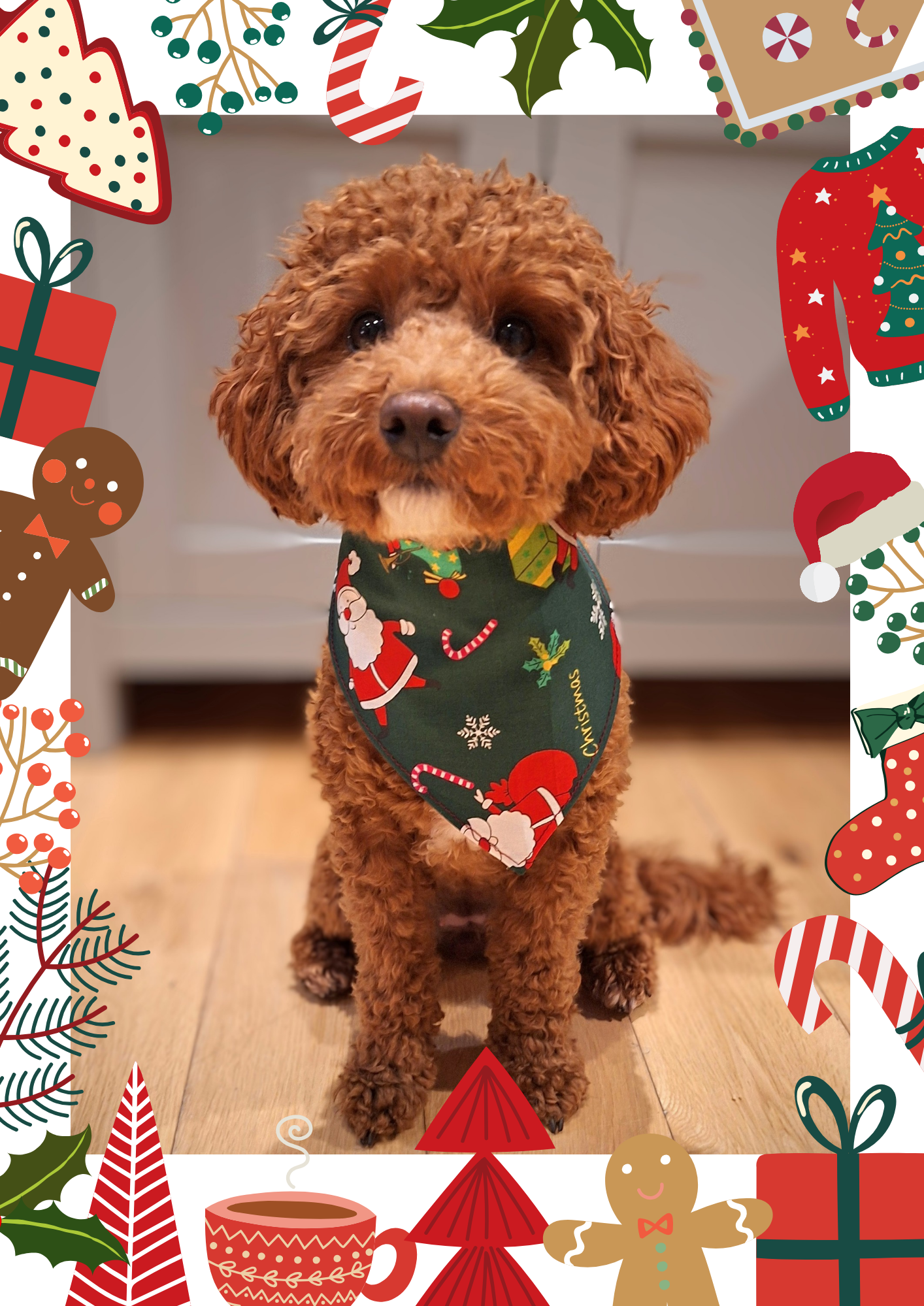 Christmas neck tie bandana