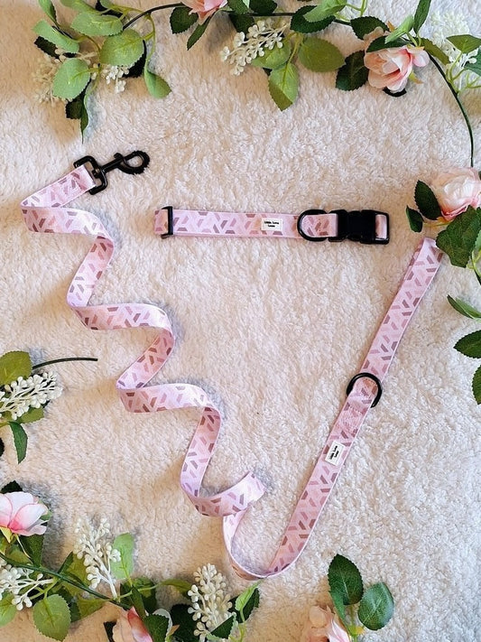 Pawfect Pink- Dog collar & lead set