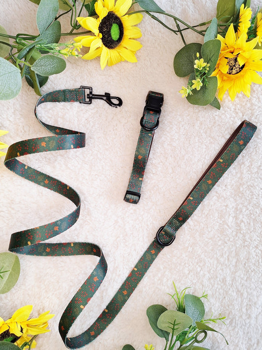 Woodland Walkies - Dog Collar & Lead set