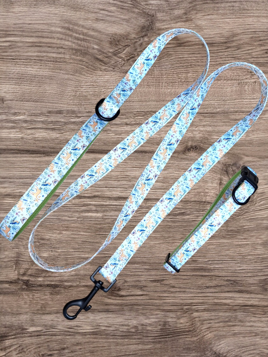 Fox & Flutter - Dog Collar & Lead set